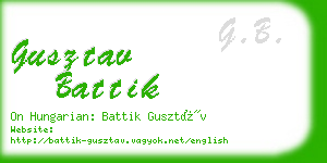 gusztav battik business card